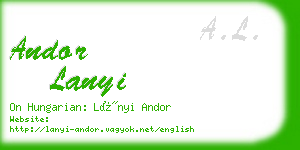 andor lanyi business card